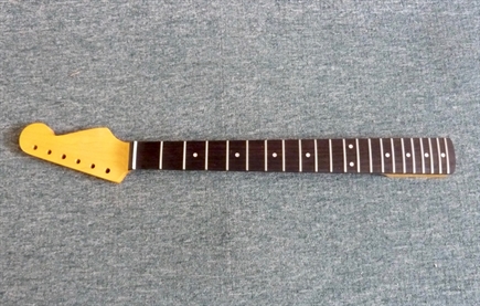 60's style Strat neck, slab rosewood board, cellulose finish, authentic