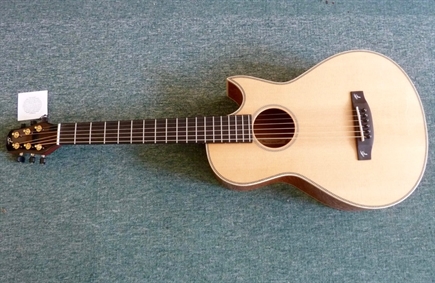 Terry Pack PLMS new model acoustic parlour guitar, all solid, with de luxe case FREE PICK UP for Jan/Feb 2022