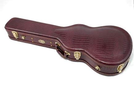 TP Parlour hardshell guitar case, Maroon crocskin