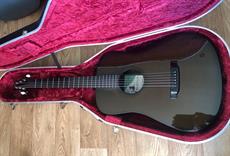 Rare 2012 Emerald graphite  baritone, electric acoustic guitar,  de luxe case.