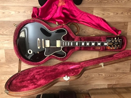92' Gibson Lucille B B King electric guitar, ebony, excellent condition.
