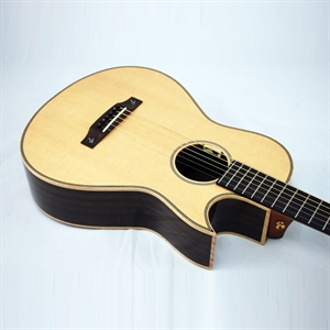 New Terry Pack PLRS Parlour guitar, solid rosewood back/sides, hand made, amazing opportunity.