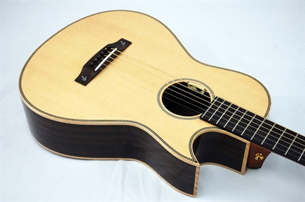 New Terry Pack PLRS Parlour guitar, solid rosewood back/sides, hand made, amazing opportunity.
