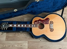 03.' Gibson J200 acoustic guitar, flame maple finish, fabulous player