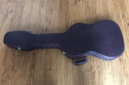 New  de luxe shaped early 50's style Telecaster guitar case, will fit  strat, Musicman, Ibanez, etc  Burgundy Lizardskin