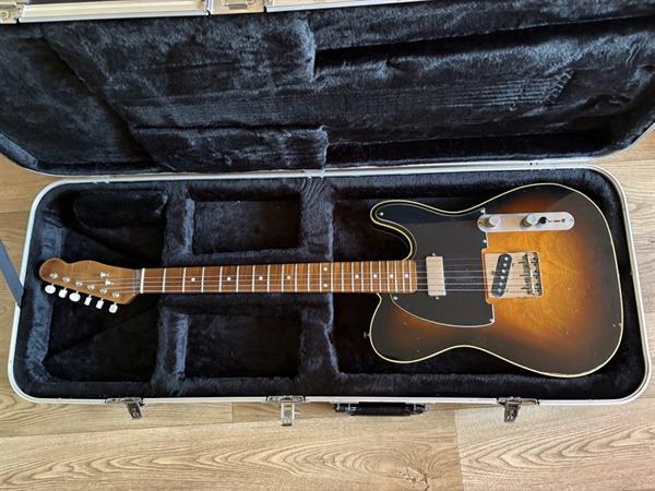Telecaster guitar perfection, Michael Boudoux body, Oil City pick ups, highly flamed neck
